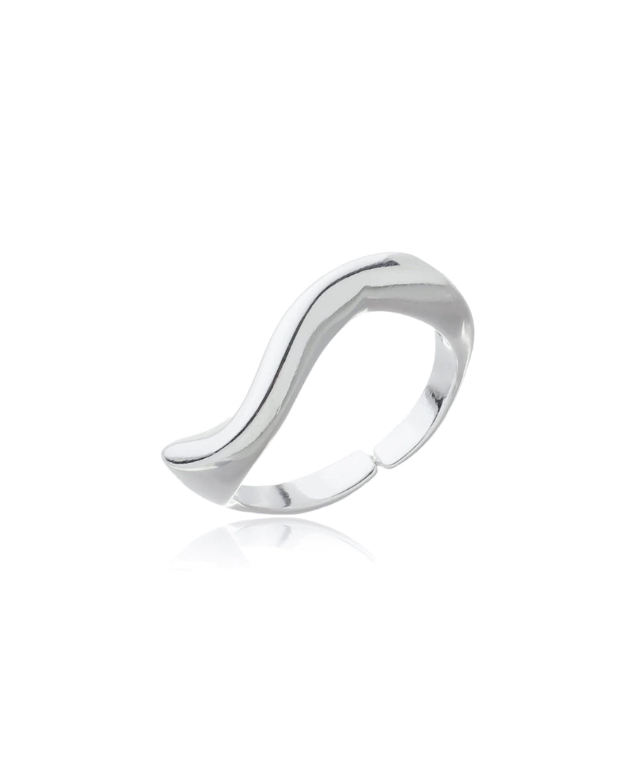 Anel Wave Regulável Banhado