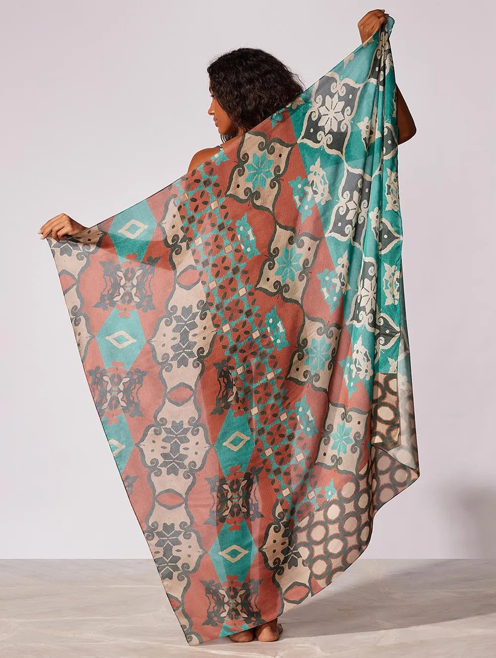 Canga com Seda Estampada Nice