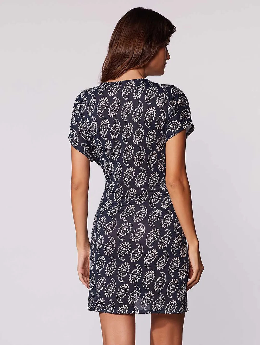 Vestido Curto Estampado Costa Azul