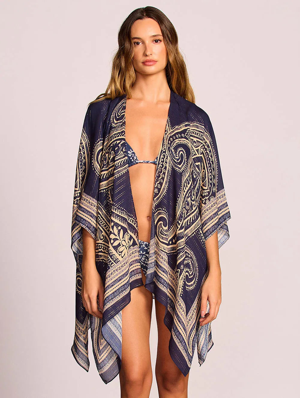 Kimono Estampado Costa Azul