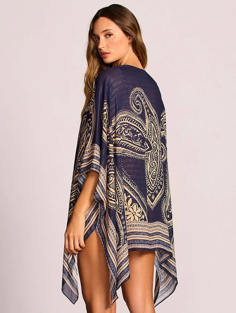 Kimono Estampado Costa Azul