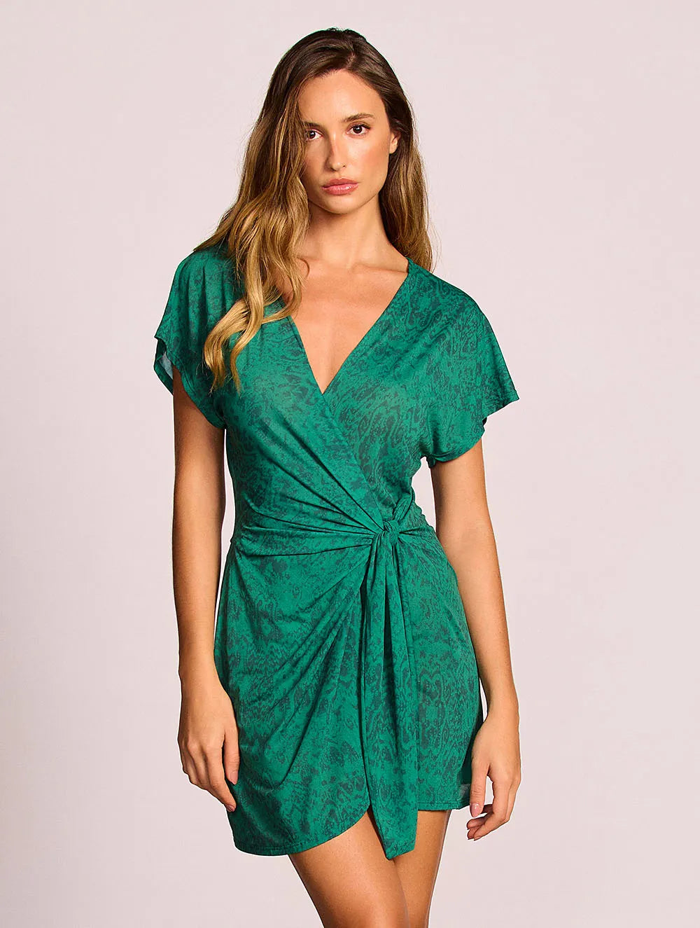 Vestido Curto Estampado Paysage