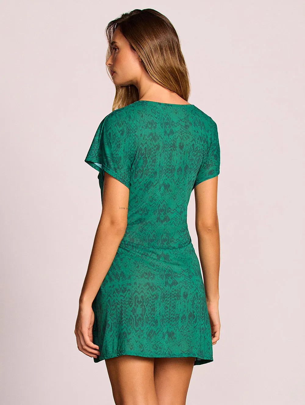 Vestido Curto Estampado Paysage