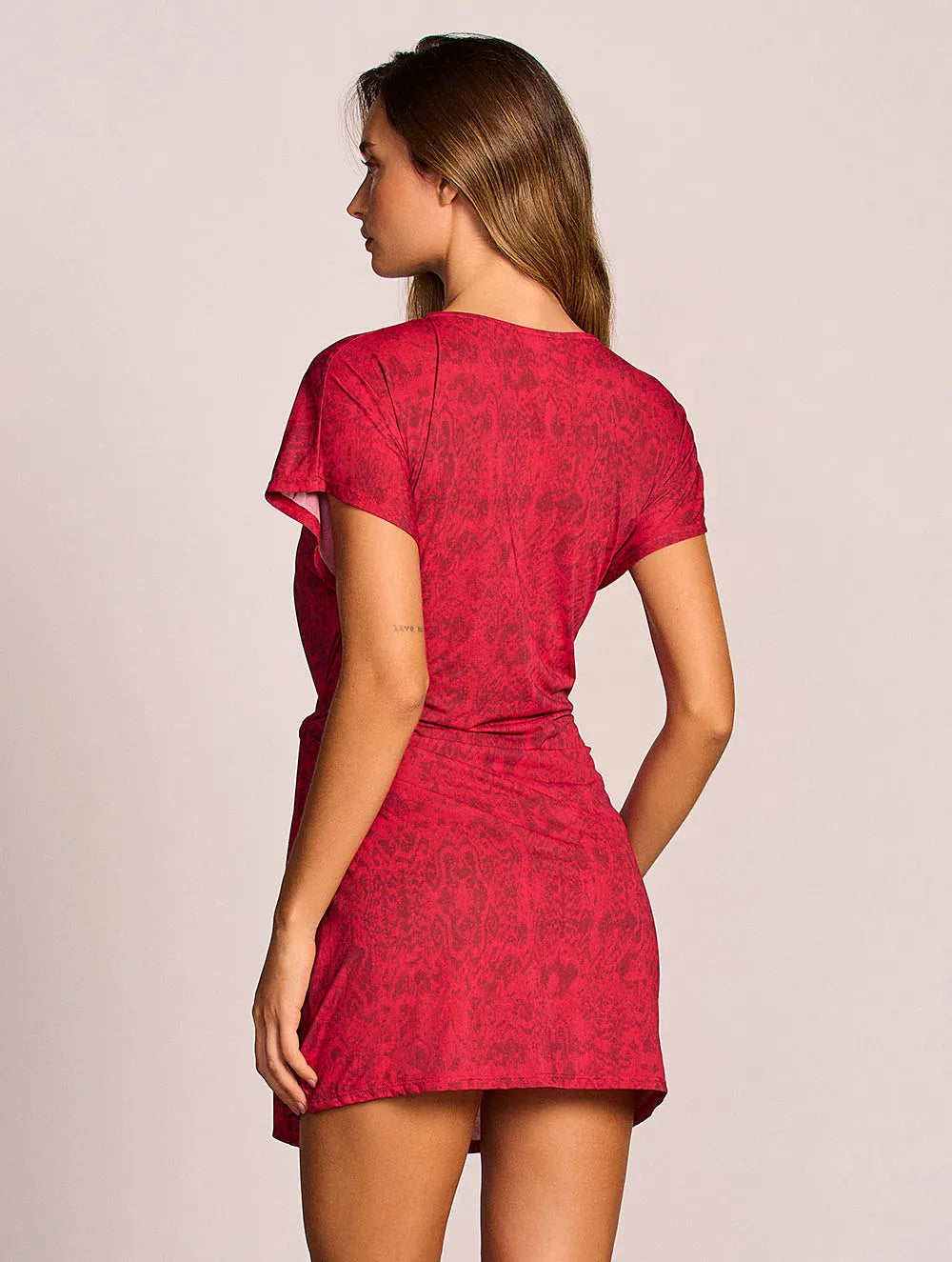 Vestido Curto Estampado Paysage