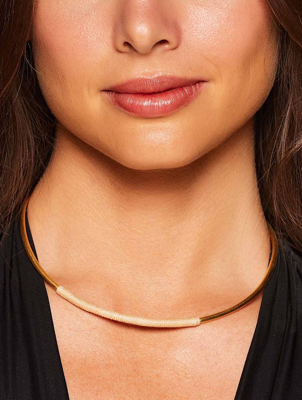 Colar de Metal Banhado