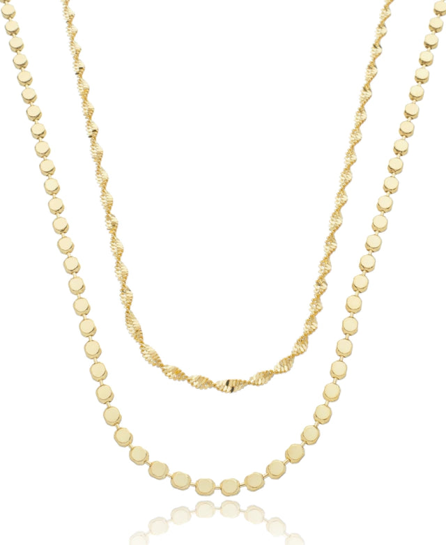 Mix de Colares Minimal Banhado a Ouro